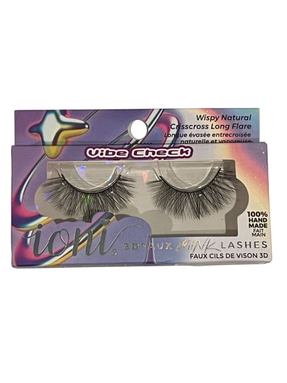 IONI Vibe Check Wispy Natural Crisscross Lashes 3D Faux Mink New